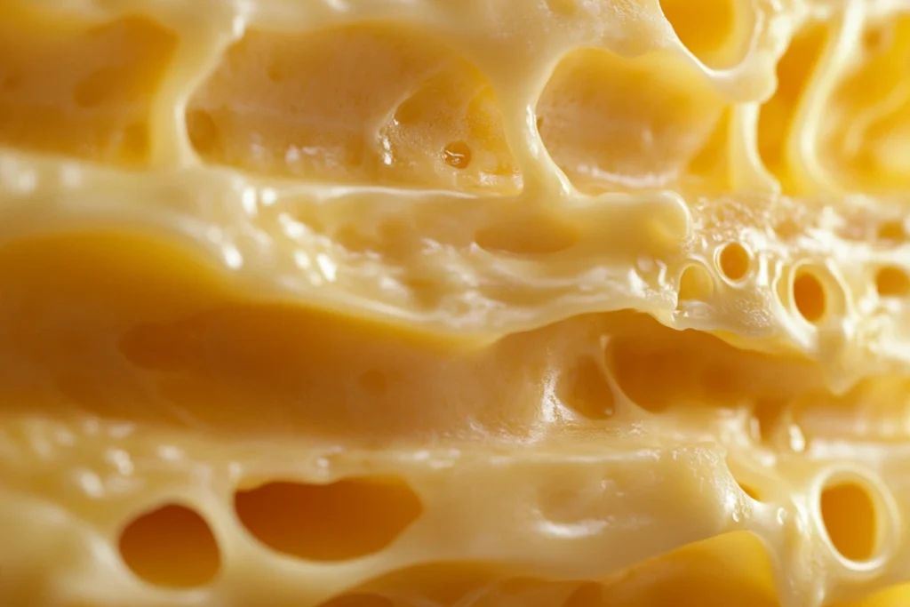 Melting American cheese