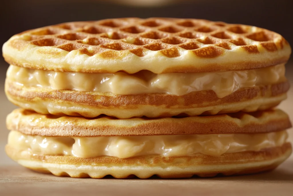 Sweet and savory waffle sandwiche with various fillings.