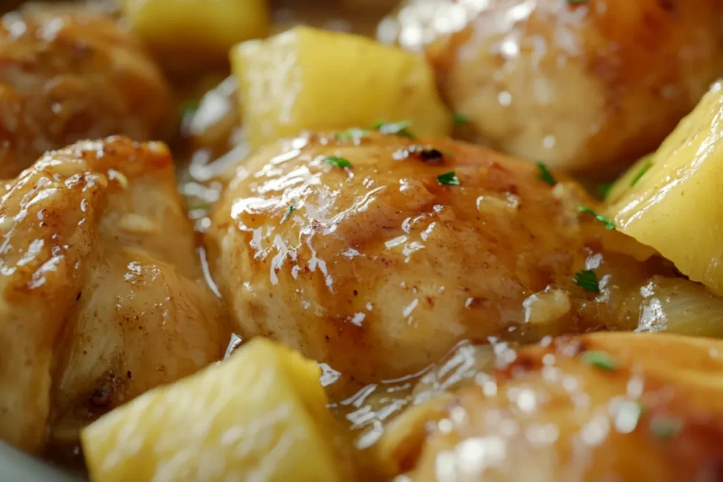 weet Hawaiian Crockpot Chicken with pineapple .