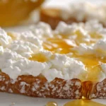 Cottage cheese toast with honey.