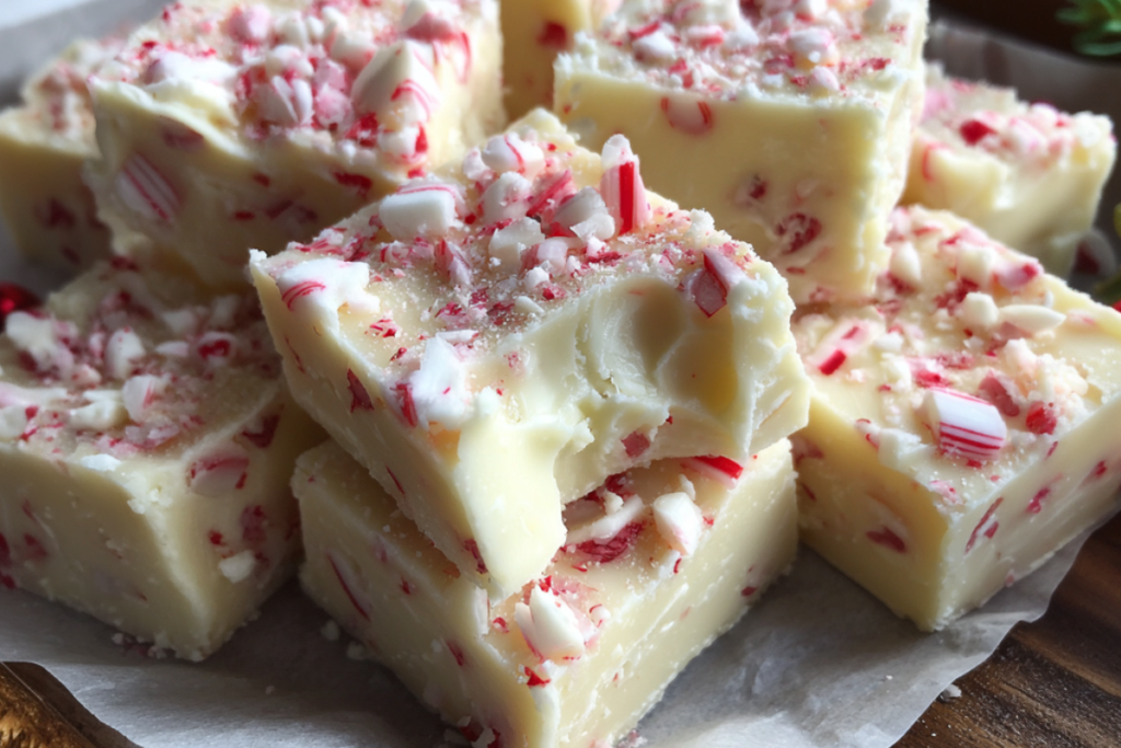 Peppermint White Chocolate Fudge – Easy No-Bake Holiday Treat